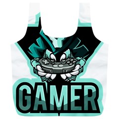 Gamer Illustration Gamer Video Game Logo Full Print Recycle Bag (xl) by Sarkoni