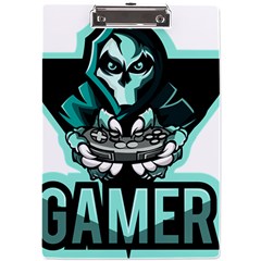 Gamer Illustration Gamer Video Game Logo A4 Acrylic Clipboard by Sarkoni