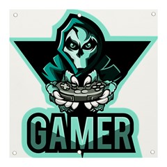 Gamer Illustration Gamer Video Game Logo Banner And Sign 3  X 3  by Sarkoni