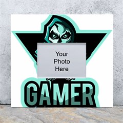 Gamer Illustration Gamer Video Game Logo White Wall Photo Frame 5  X 7  by Sarkoni