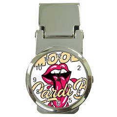 Music Hip Hop Text Black White 3d Money Clip Watches