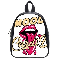 Music Hip Hop Text Black White 3d School Bag (small) by Sarkoni