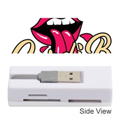 Music Hip Hop Text Black White 3d Memory Card Reader (stick) by Sarkoni