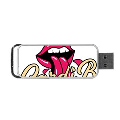 Music Hip Hop Text Black White 3d Portable Usb Flash (two Sides) by Sarkoni