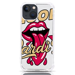 Music Hip Hop Text Black White 3d Iphone 13 Mini Tpu Uv Print Case by Sarkoni