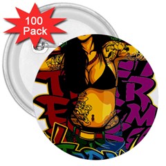 Xtreme Skateboard Graffiti 3  Buttons (100 Pack)  by Sarkoni