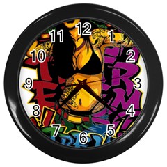 Xtreme Skateboard Graffiti Wall Clock (black) by Sarkoni