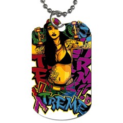 Xtreme Skateboard Graffiti Dog Tag (one Side) by Sarkoni