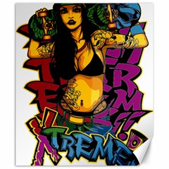 Xtreme Skateboard Graffiti Canvas 20  X 24  by Sarkoni