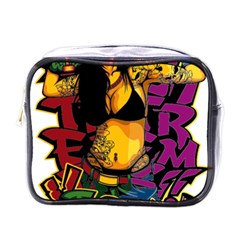 Xtreme Skateboard Graffiti Mini Toiletries Bag (one Side) by Sarkoni