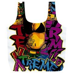 Xtreme Skateboard Graffiti Full Print Recycle Bag (xxl) by Sarkoni