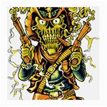 Cowboy Skeleton With Gun Illustration Medium Glasses Cloth (2 Sides) Front