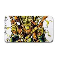 Cowboy Skeleton With Gun Illustration Medium Bar Mat by Sarkoni