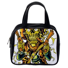 Cowboy Skeleton With Gun Illustration Classic Handbag (one Side) by Sarkoni