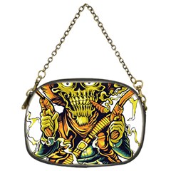 Cowboy Skeleton With Gun Illustration Chain Purse (one Side) by Sarkoni