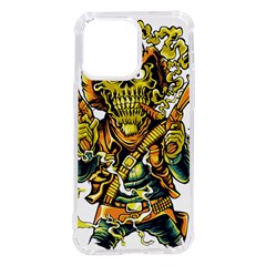 Cowboy Skeleton With Gun Illustration Iphone 14 Pro Max Tpu Uv Print Case by Sarkoni