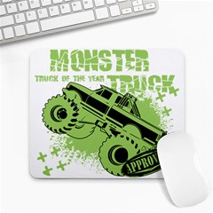 Monster Truck Illustration Green Car Large Mousepad by Sarkoni