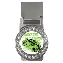 Monster Truck Illustration Green Car Money Clips (cz)  by Sarkoni