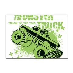 Monster Truck Illustration Green Car Sticker A4 (100 Pack) by Sarkoni