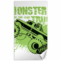 Monster Truck Illustration Green Car Canvas 40  X 72  by Sarkoni