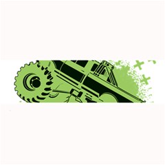 Monster Truck Illustration Green Car Large Bar Mat by Sarkoni