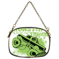 Monster Truck Illustration Green Car Chain Purse (one Side) by Sarkoni