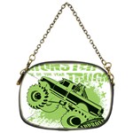 Monster Truck Illustration Green Car Chain Purse (One Side) Front