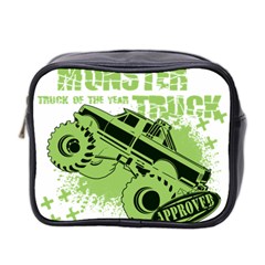 Monster Truck Illustration Green Car Mini Toiletries Bag (two Sides) by Sarkoni