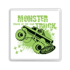 Monster Truck Illustration Green Car Memory Card Reader (square) by Sarkoni