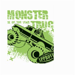 Monster Truck Illustration Green Car Large Garden Flag (two Sides) by Sarkoni