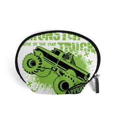 Monster Truck Illustration Green Car Accessory Pouch (small) by Sarkoni