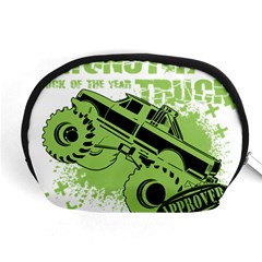 Monster Truck Illustration Green Car Accessory Pouch (medium) by Sarkoni