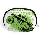 Monster Truck Illustration Green Car Accessory Pouch (Medium) Front