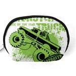 Monster Truck Illustration Green Car Accessory Pouch (Medium) Back