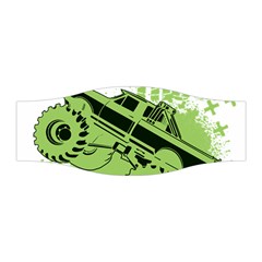 Monster Truck Illustration Green Car Stretchable Headband by Sarkoni