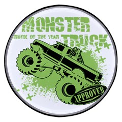 Monster Truck Illustration Green Car Wireless Fast Charger(black)