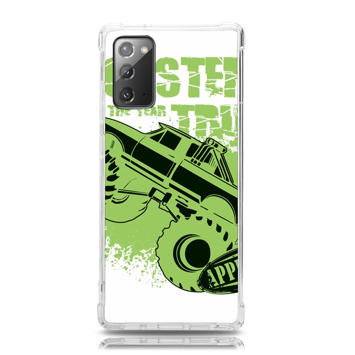 Monster Truck Illustration Green Car Samsung Galaxy Note 20 TPU UV Case