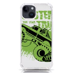 Monster Truck Illustration Green Car Iphone 14 Tpu Uv Print Case by Sarkoni