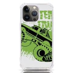 Monster Truck Illustration Green Car Iphone 13 Pro Tpu Uv Print Case by Sarkoni