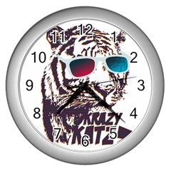 Krazy Katz 3d Tiger Roar Animal Wall Clock (silver) by Sarkoni