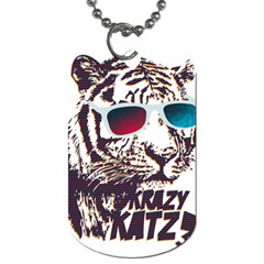 Krazy Katz 3d Tiger Roar Animal Dog Tag (two Sides) by Sarkoni