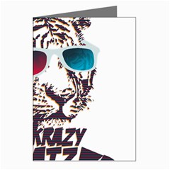 Krazy Katz 3d Tiger Roar Animal Greeting Cards (pkg Of 8) by Sarkoni