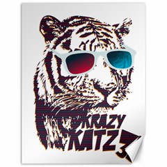 Krazy Katz 3d Tiger Roar Animal Canvas 12  X 16  by Sarkoni