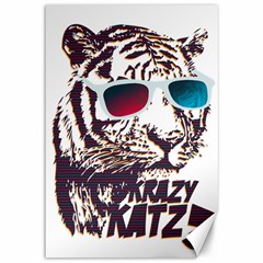 Krazy Katz 3d Tiger Roar Animal Canvas 12  X 18  by Sarkoni