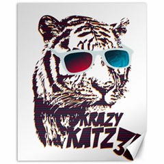 Krazy Katz 3d Tiger Roar Animal Canvas 16  X 20  by Sarkoni