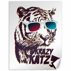 Krazy Katz 3d Tiger Roar Animal Canvas 18  X 24  by Sarkoni