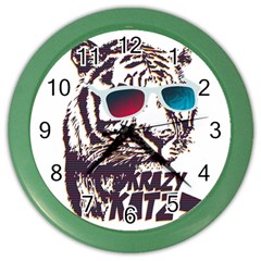 Krazy Katz 3d Tiger Roar Animal Color Wall Clock by Sarkoni