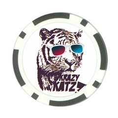 Krazy Katz 3d Tiger Roar Animal Poker Chip Card Guard by Sarkoni