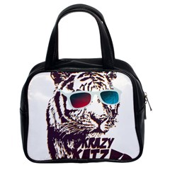 Krazy Katz 3d Tiger Roar Animal Classic Handbag (two Sides) by Sarkoni