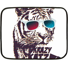 Krazy Katz 3d Tiger Roar Animal Two Sides Fleece Blanket (mini) by Sarkoni